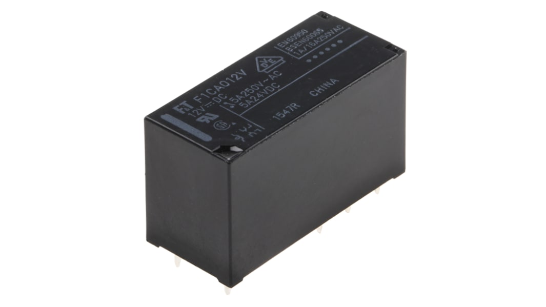 Fujitsu PCB Mount Power Relay, 12V dc Coil, 5A Switching Current, DPDT