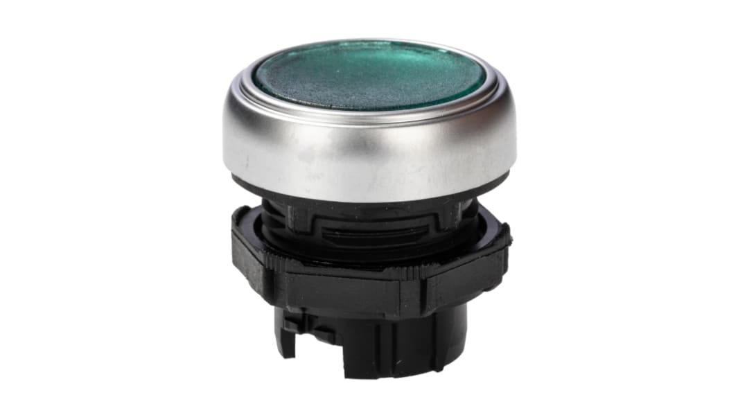 Bouton-poussoir Lovato, Platinum Vert, Ø découpe 22mm, Retour par ressort