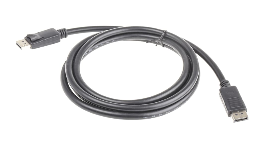Cable DisplayPort negro Roline, con. A: DisplayPort macho, con. B: DisplayPort macho, long. 2m