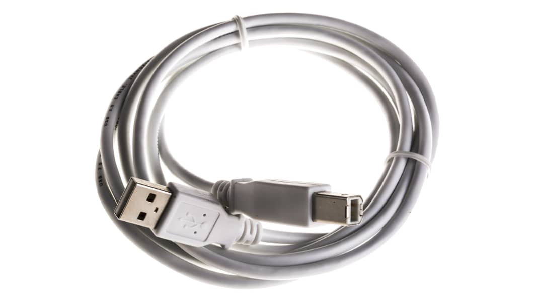 Câble USB RS PRO, 1.8m, Blanc
