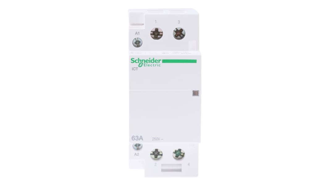 Schneider Electric Acti9 iCT iCT Contactor, 230 V ac Coil, 2-Pole, 63 A, 2NO, 250 V ac