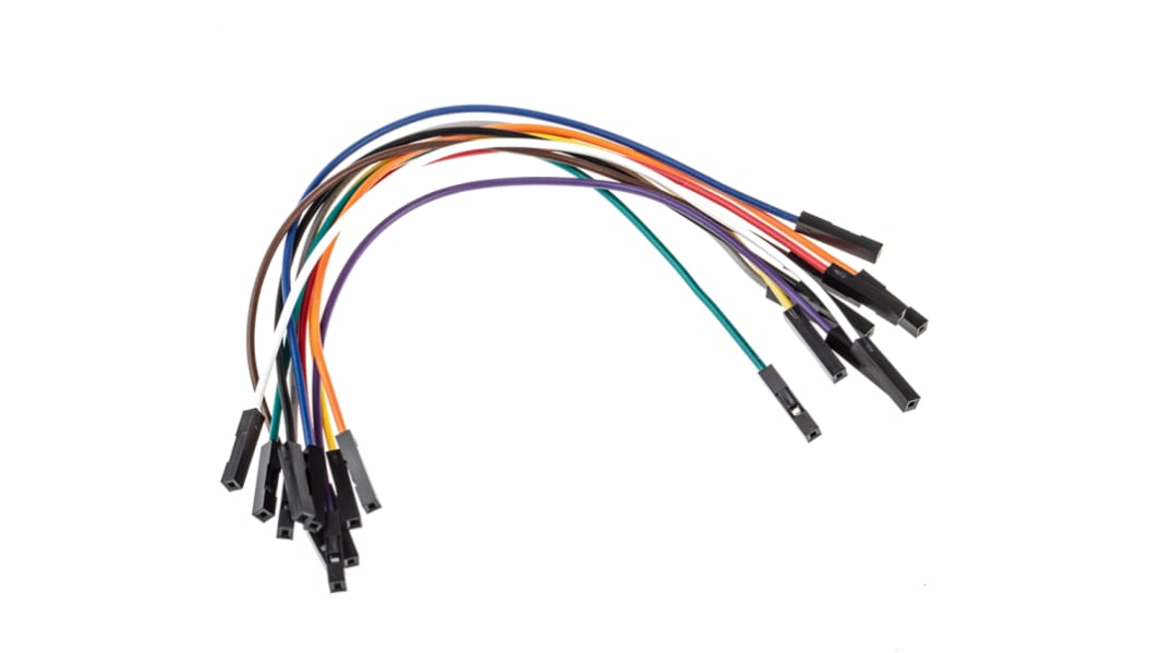 MIKROE-511, 150mm Insulated Breadboard Jumper Wire in Black, Blue, Brown, Green, Grey, Orange, Purple, Red, White,