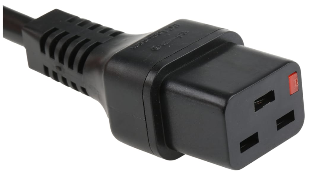 Schaffner Konfektioniertes Stromkabel, A IEC C19 / Buchse, B offenes Ende, 16 A, 2m,  250 V
