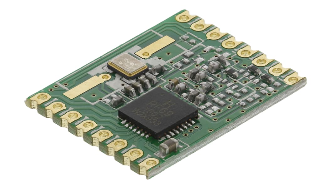 Módulo RF, 868MHZ, 300kbit/s, 1.8 → 3.6V, Potencia +13dBm, Sensibilidad -120dBm