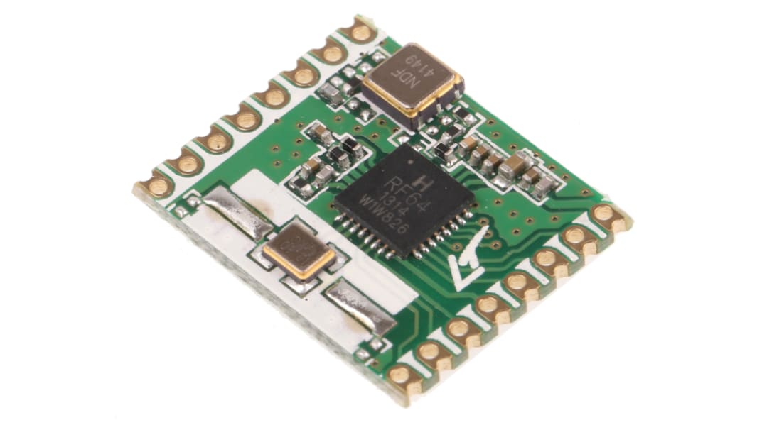 HopeRF HF-Modul 433MHz bis 150Kbit/s FSK, OOK moduliert / +10dBm SPI, 1.8 → 3.6V