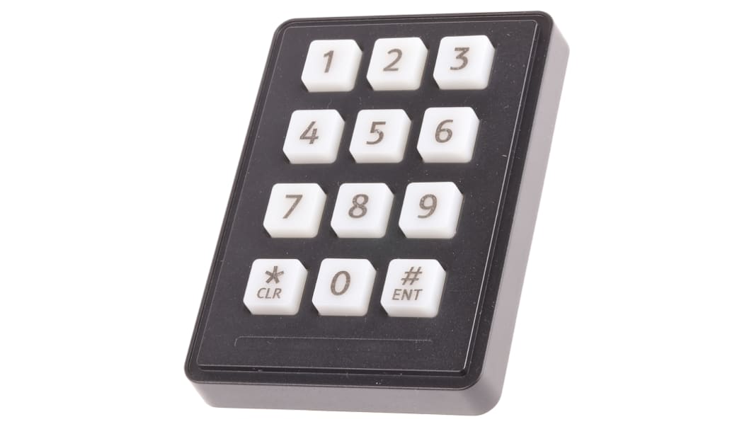 Tastierino 3 x 4 a 12 tasti IP65 in Polimero colore Nero