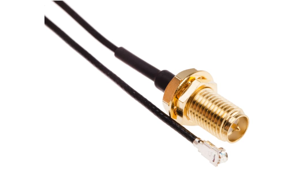 RS PRO Female RP-SMA to Female U.FL, 200mm, RF Coaxial, Terminated50 Ω