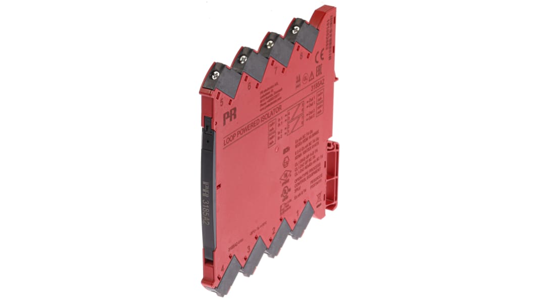 Aislador con alimentación de lazo PR Electronics 3100, in. 0 → 23mA, out. 0 → 23mA, ATEX, para carril DIN