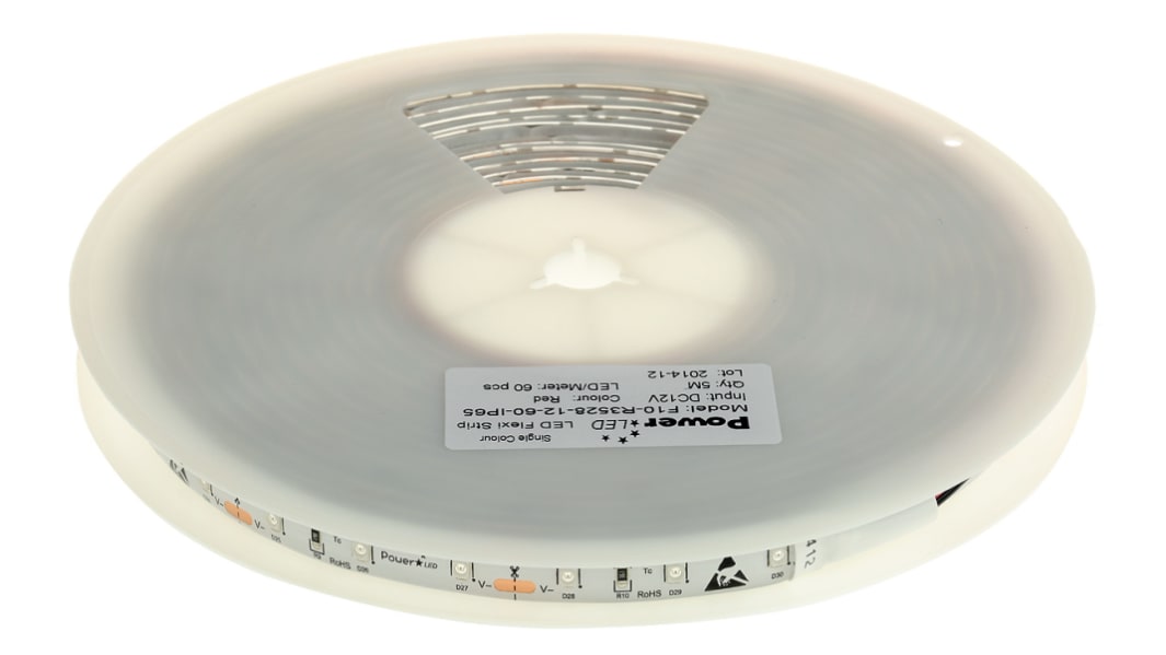 PowerLED LEDテープライト 赤 12V, F10-R3528-12-60-IP65-FP
