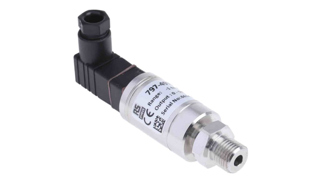RS PRO Pressure Sensor, -1bar Min, 9bar Max, Voltage Output, Relative Reading
