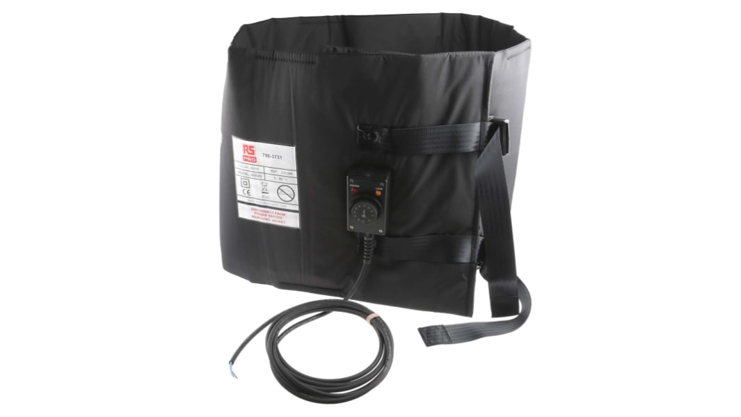 RS PRO Polyester Side Drum Heating Jacket, 450 x 1950mm, 200l