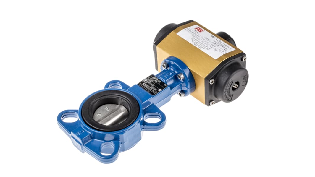 RS PRO Butterfly type Pneumatic Actuated Valve 2in