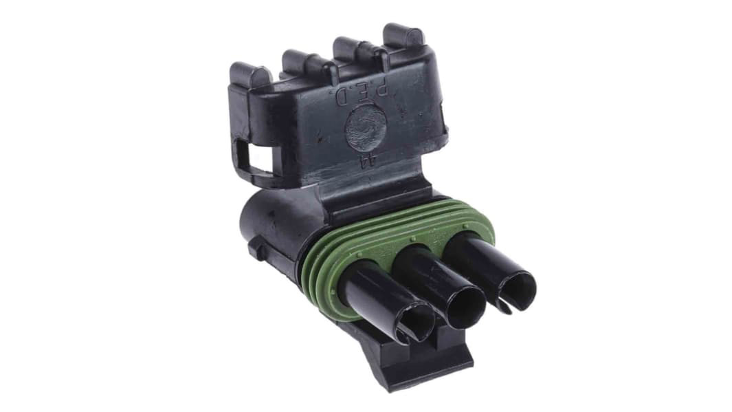 Delphi Weather-Pack  Automotive, Kfz-Steckverbinder, , Buchse, 3-polig, Schwarz, 20A