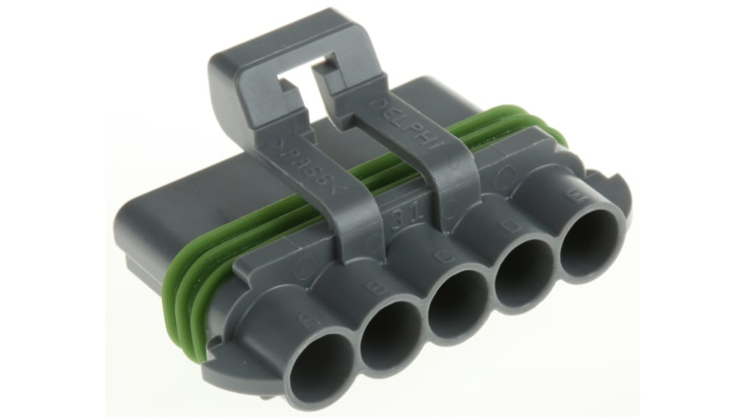 Delphi Metri-Pack 280  Automotive, Kfz-Steckverbinder, , Buchse, 5-polig, Grau / 1-reihig, 14A