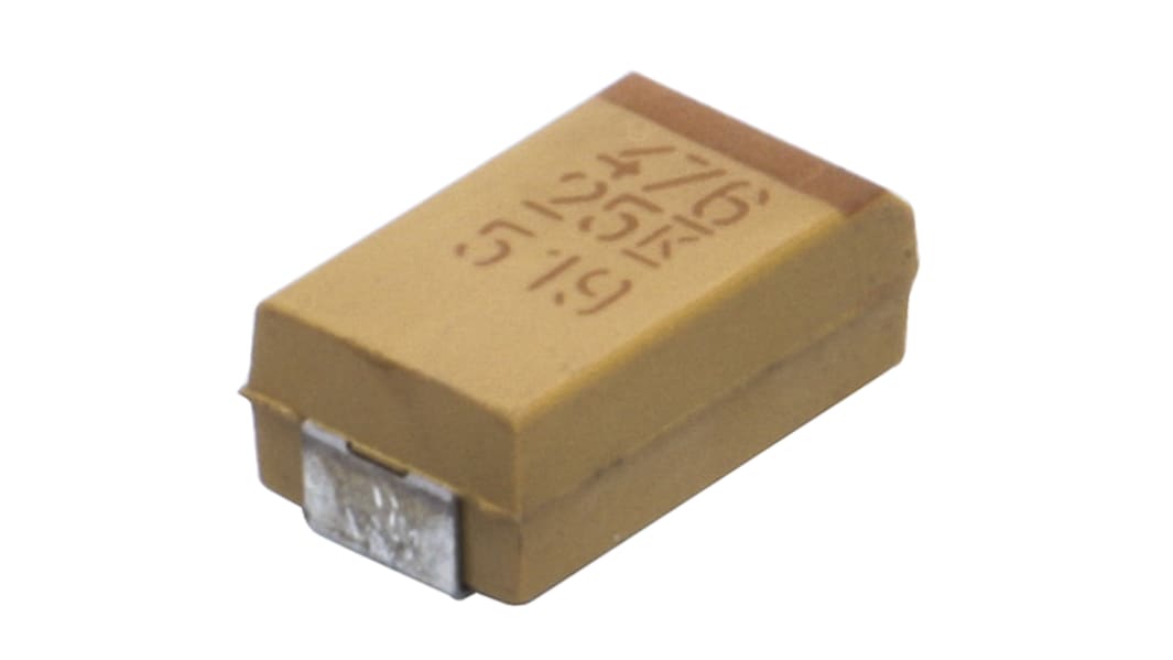 KEMET 47μF MnO2 Tantalum Capacitor 25V dc, T491 Series