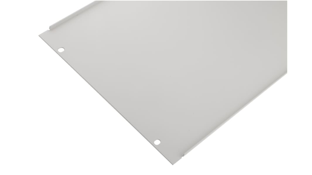 RS PRO Stahl Blindplatte 6U, 483 x 9mm, Grau