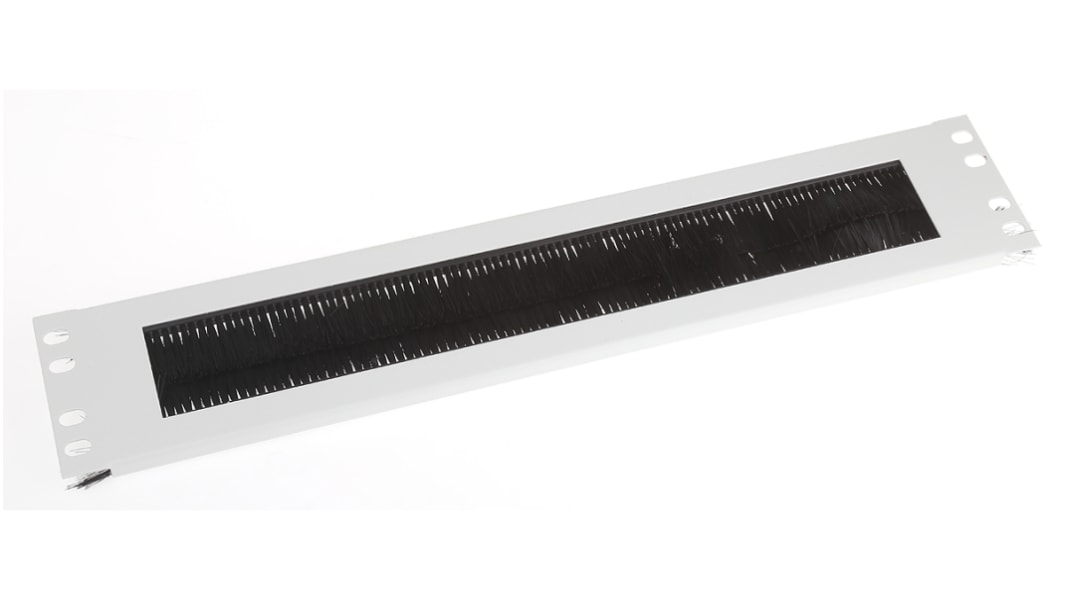 Panel de entrada de cables RS PRO de Acero, 483 mm x 10 mm x 2 Uplg, 2U