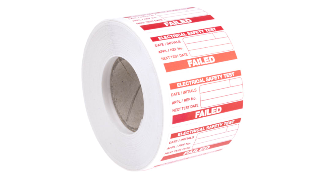 Seaward PAT Testing Label, For Use With PAT Series Printer