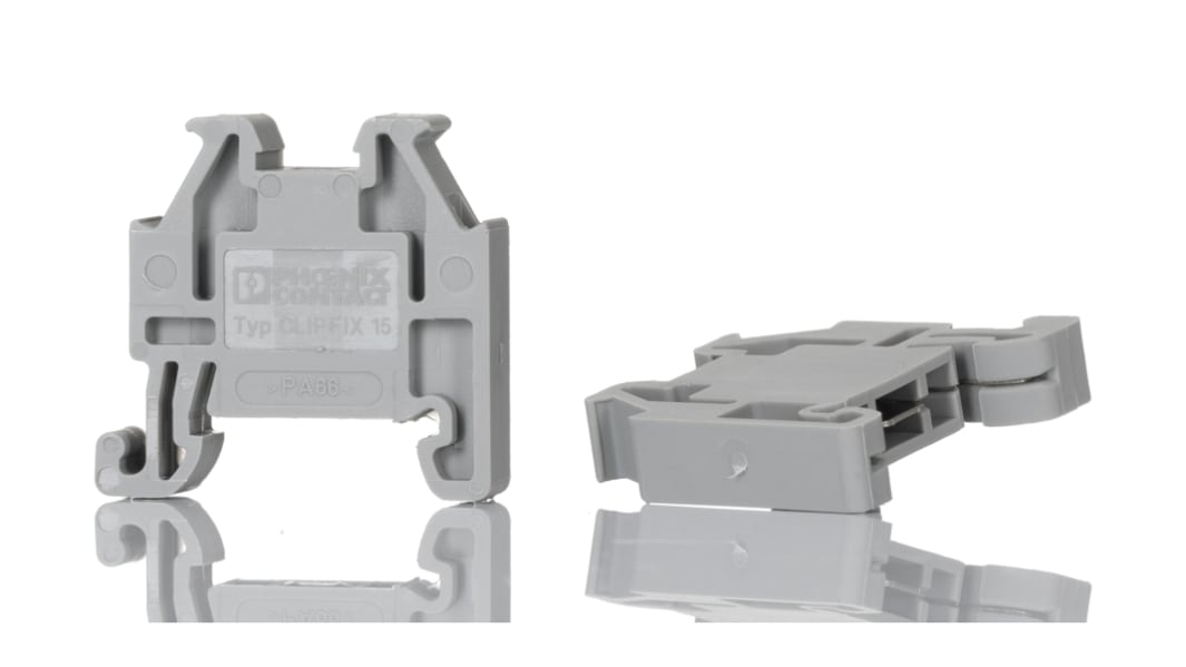 Phoenix Contact CLIPFIX 15 Series End Stop for Use with DIN Rail Terminal Blocks