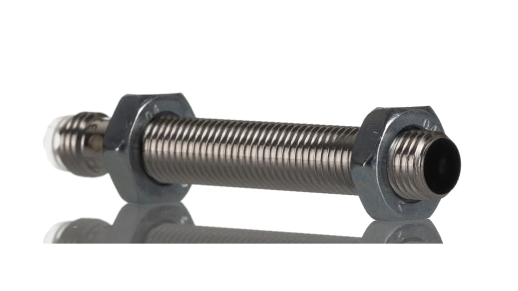 BALLUFF Inductive Threaded Barrel Proximity Sensor, M8, 1.5 mm Detection, PNP NO, 12 → 30 V dc