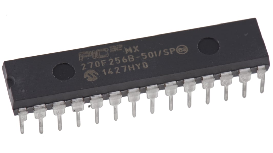 Microchip PIC32MX270F256B-50I/SP, 32bit PIC Microcontroller, PIC32MX, 50MHz, 256 kB Flash, 28-Pin SPDIP