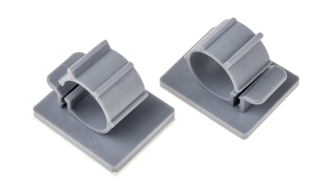 RS PRO Grey Nylon Cable Clamp, 14mm Max. Bundle