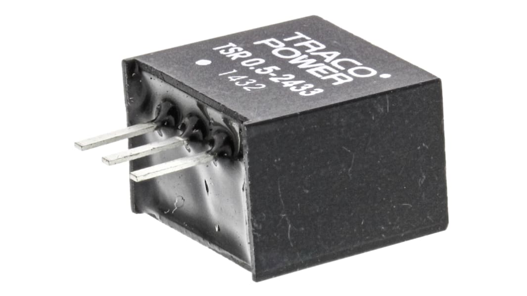 Regolatore switching TRACOPOWER, ingresso 4.75 → 32V cc, uscita 3.3V cc, 500mA