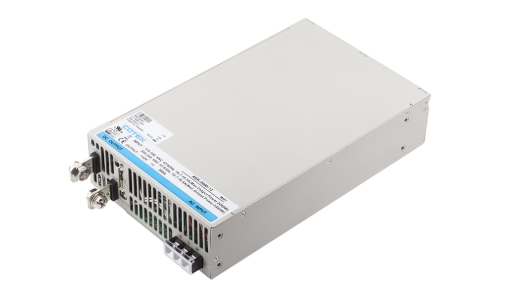 COTEK Schaltnetzteil, 12V dc / 200A 2.4kW 127 → 370 V dc, 90 → 264 V ac Geschlossen, Gestellmontage