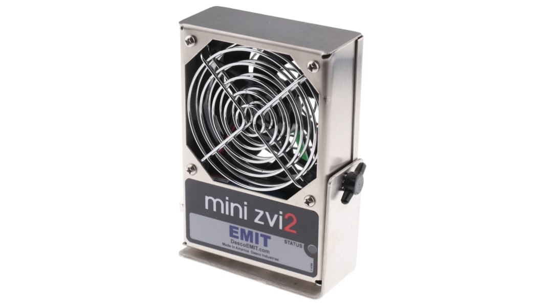 Desco Europe Ionisator Tischgehäuse mit 2 Lüftern 24V, 56 → 86m³/h, 40mm x 90mm x 140mm