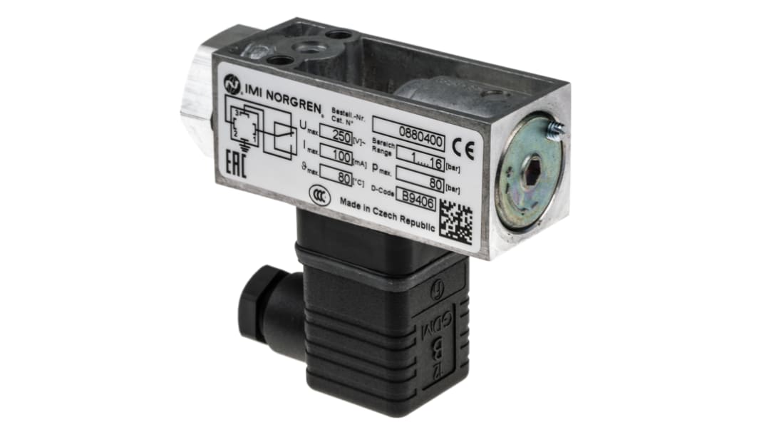 Interrupteur de pression Norgren, IP65, 16bar