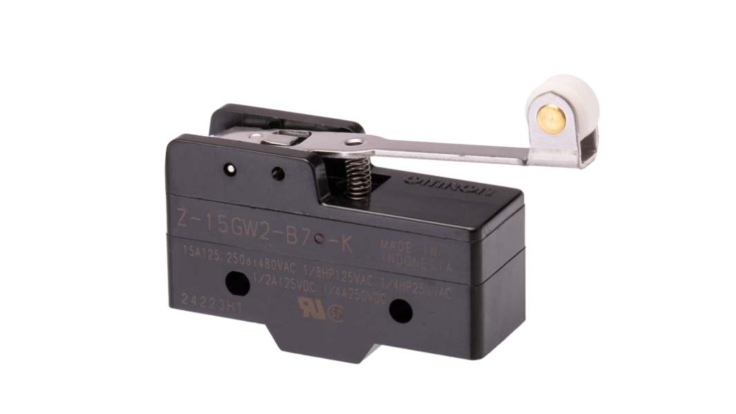 Omron Endschalter, Rollenhebel, 1-poliger Wechsler, Schließer/Öffner, IP 00, Duroplastisches Harz, 15A
