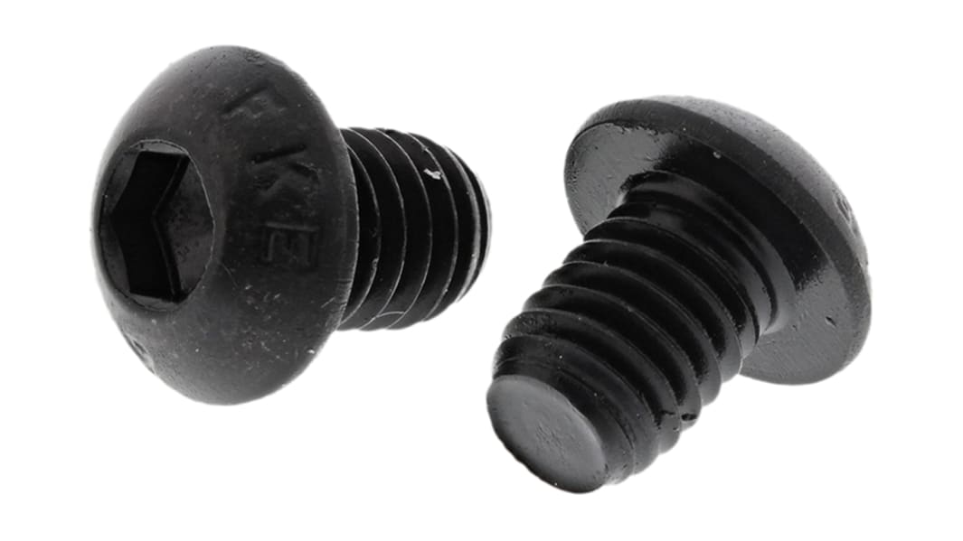 Vite a brugola con testa bombata esagonale RS PRO, M6, L. 8mm, in Acciaio