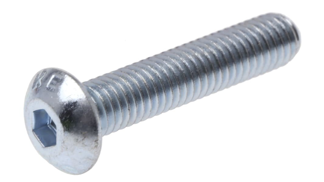 Vis 6 pans À tête bombée hexagonale, M5 x 25mm, en Acier