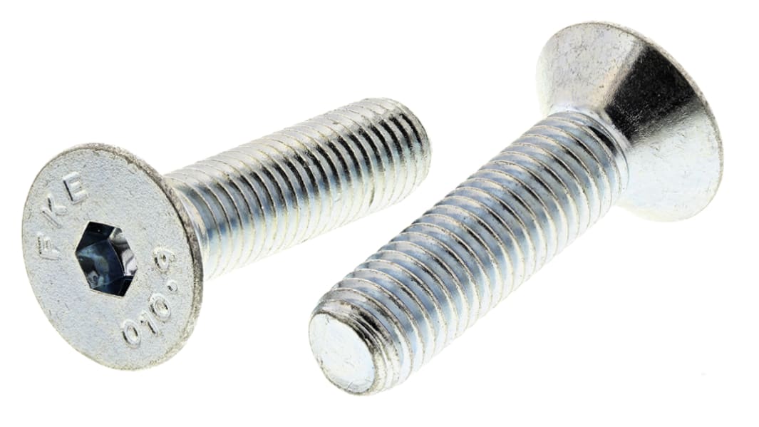 Vis 6 pans À tête fraisée hexagonale, M10 x 40mm, en Acier