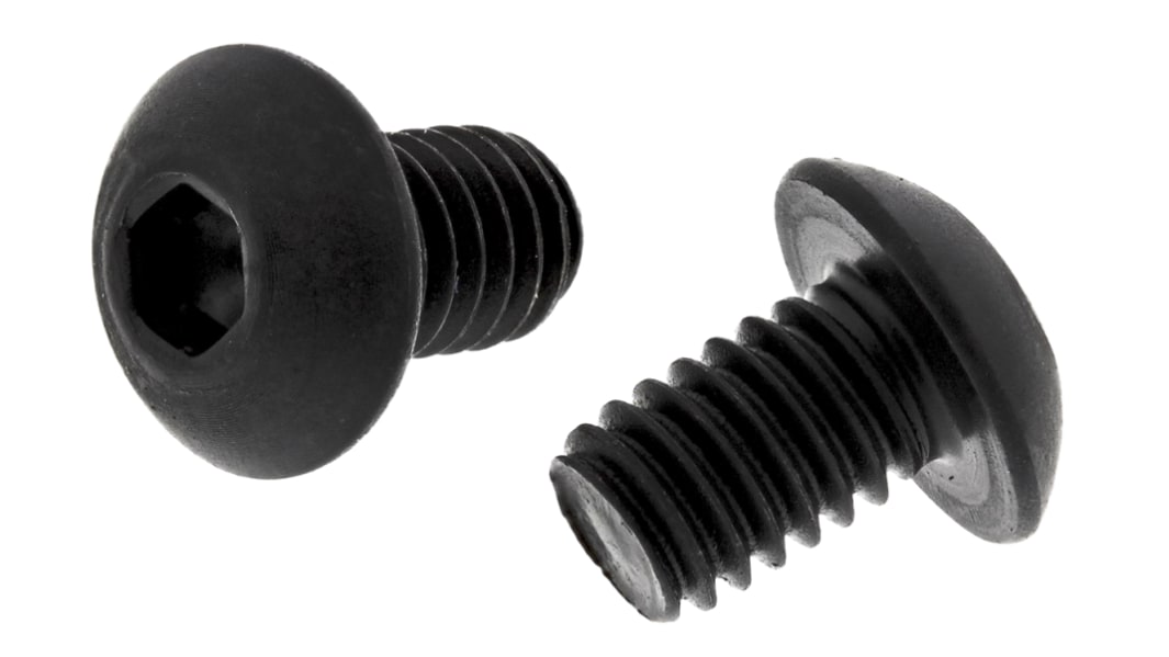Vite a brugola con testa bombata esagonale RS PRO, M4, L. 6mm, in Acciaio