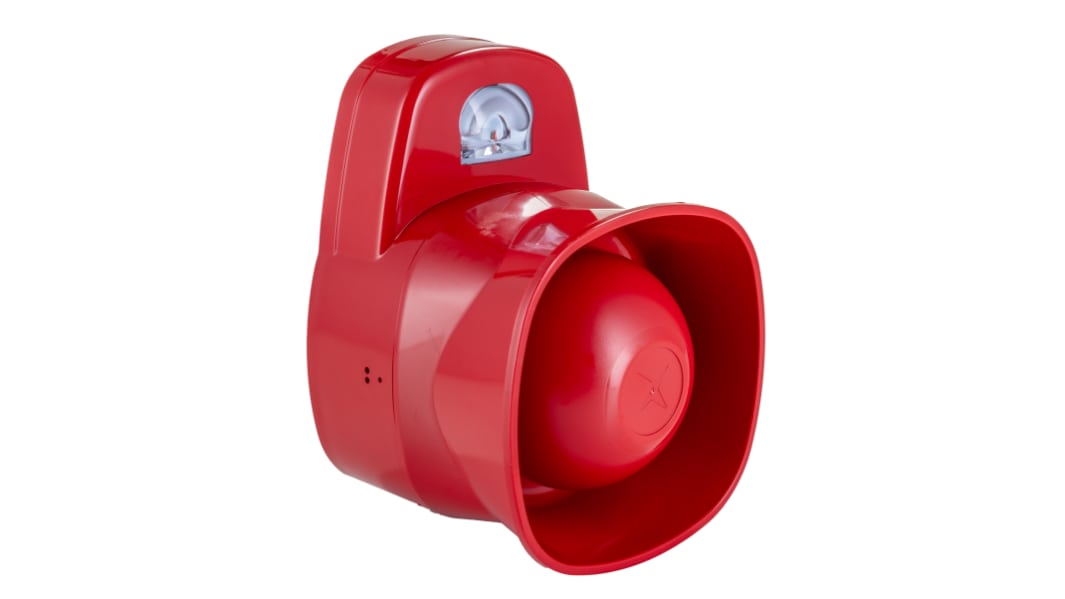 Eaton Red Sounder Beacon VAD, 18 → 28 V dc, IP66, Wall Mount, 100dB at 1 Metre