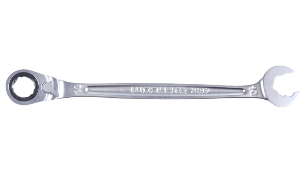 Facom Combination Ratchet Spanner, 10mm, Metric, Double Ended, 158 mm Overall