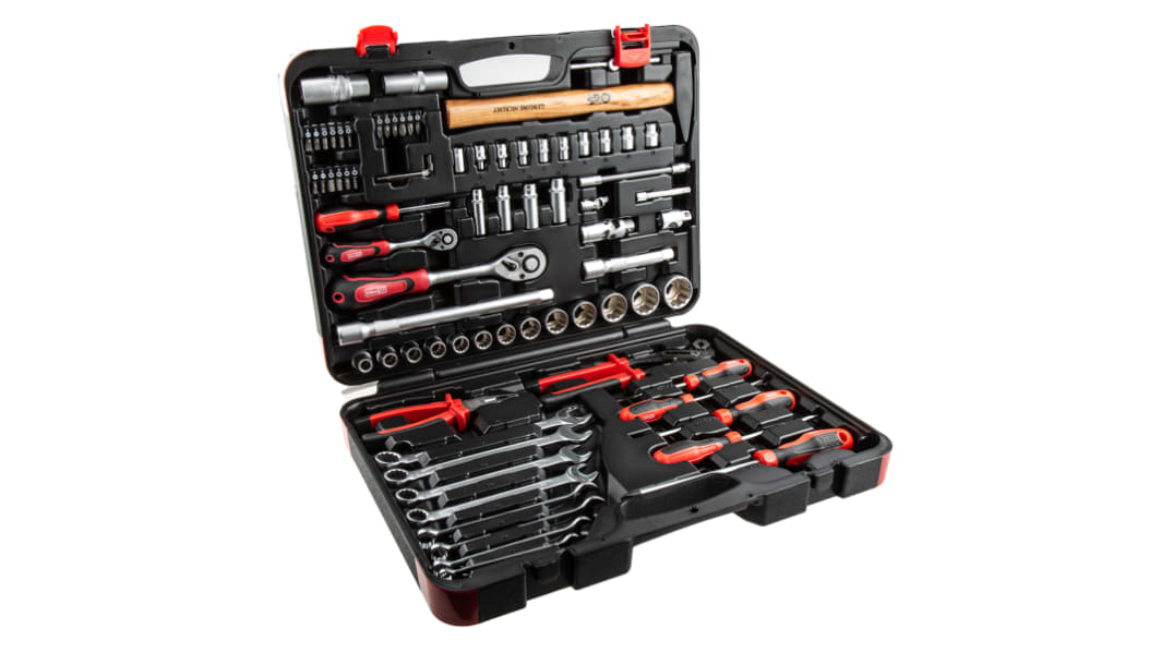 Kit de herramientas RS PRO, Maletín de 78 piezas, para mecánicos