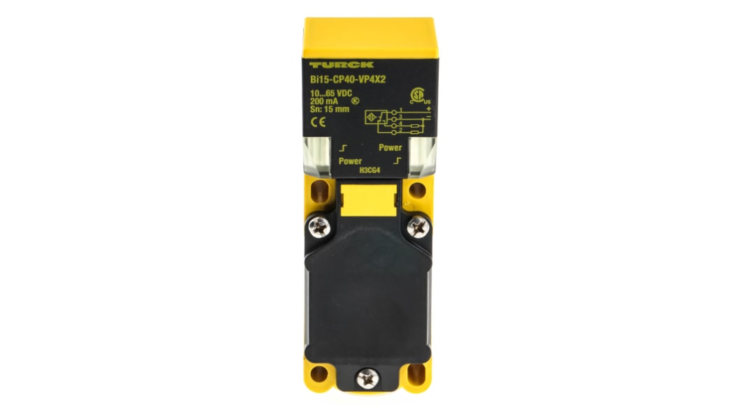 Turck BI 15 Näherungssensor Induktiv, Kubisch 15 mm PNP 10 → 65 V dc / 200 mA NO, IP67