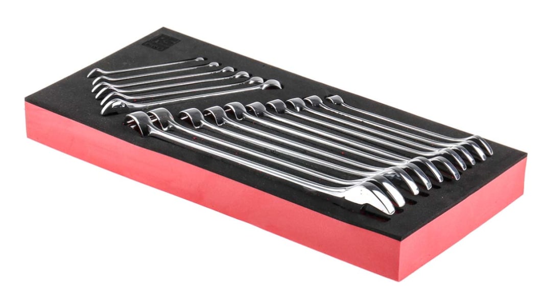 RS PRO 16-Piece Spanner Set, 6 → 24 mm, Steel