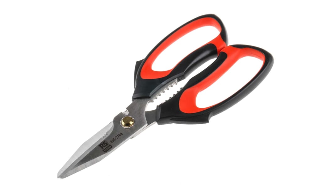 Tijeras de uso general, hoja de acero inoxidable, longitud total 203 mm