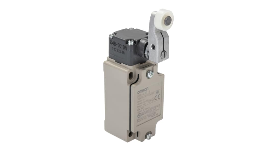 Omron D4B Sicherheitsbegrenzungsschalter, Rollenhebel, 2 Öffner, IP 67, Metall Anschluss M20