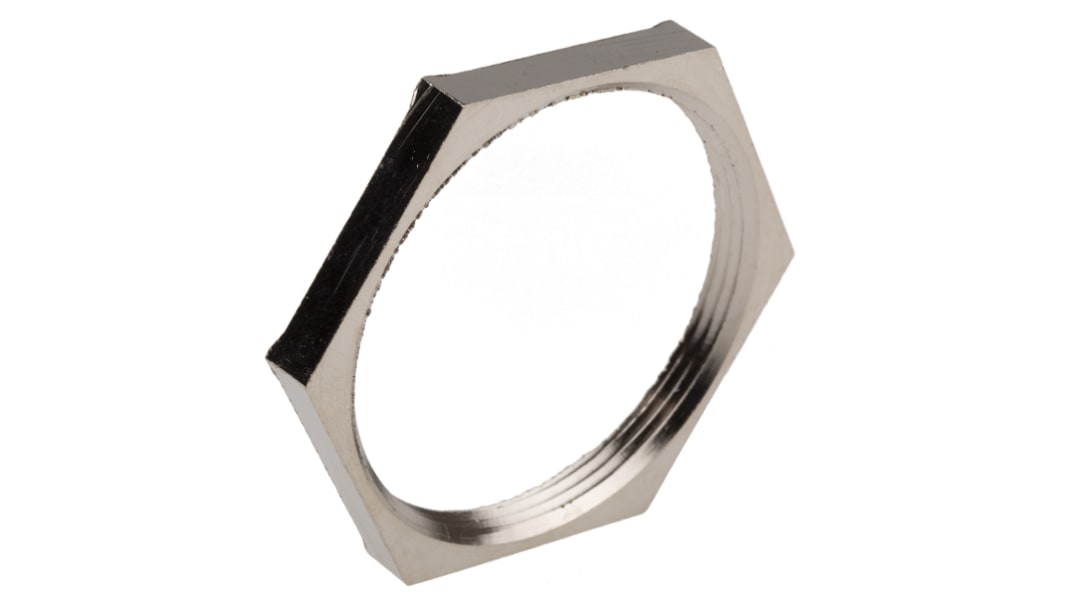 Lapp Silver Nickel Plated Brass Cable Gland Locknut, PG36 Thread