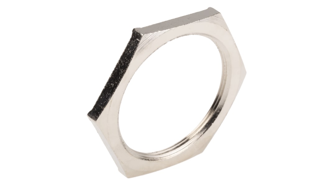 Lapp Silver Nickel Plated Brass Cable Gland Locknut, M50 Thread