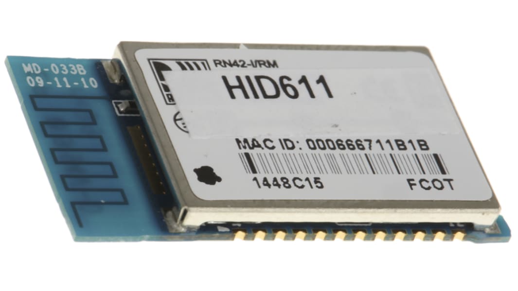 Chip Bluetooth v2.1 Microchip, Classe 2, 4dBm