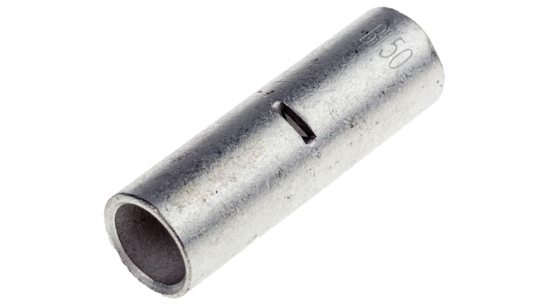RS PRO Butt Splice Connector, Uninsulated, Tin 50 mm²