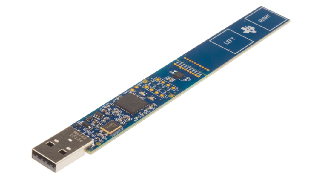 Texas Instruments ヒューマンマシンインターフェイス開発キット, 4 Channel USB, 静電容量タッチ, 評価モジュール, FDC1004EVM