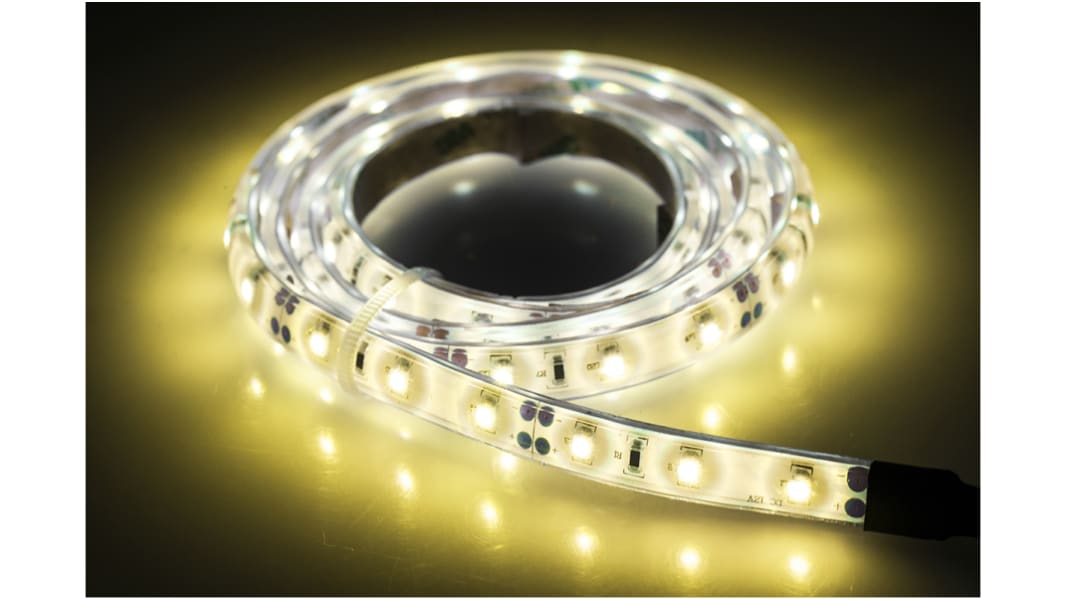 RS PRO 12V Yellow LED Strip Light, 1m Length