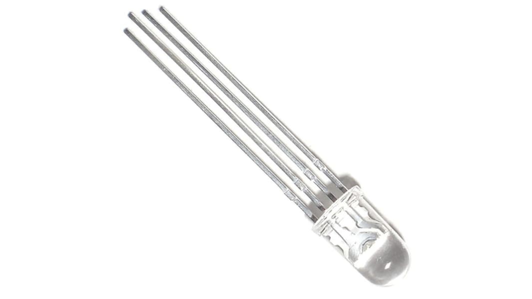 LED RGB, Traversant, 5 mm (T-1 3/4), 3 LEDs, 2,5 V, 4 V