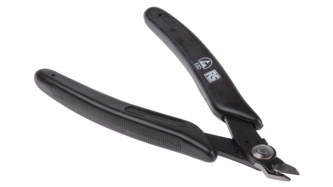 Alicates de corte lateral RS PRO, capacidad de corte 1.3mm, long. total 127 mm, , , ESD